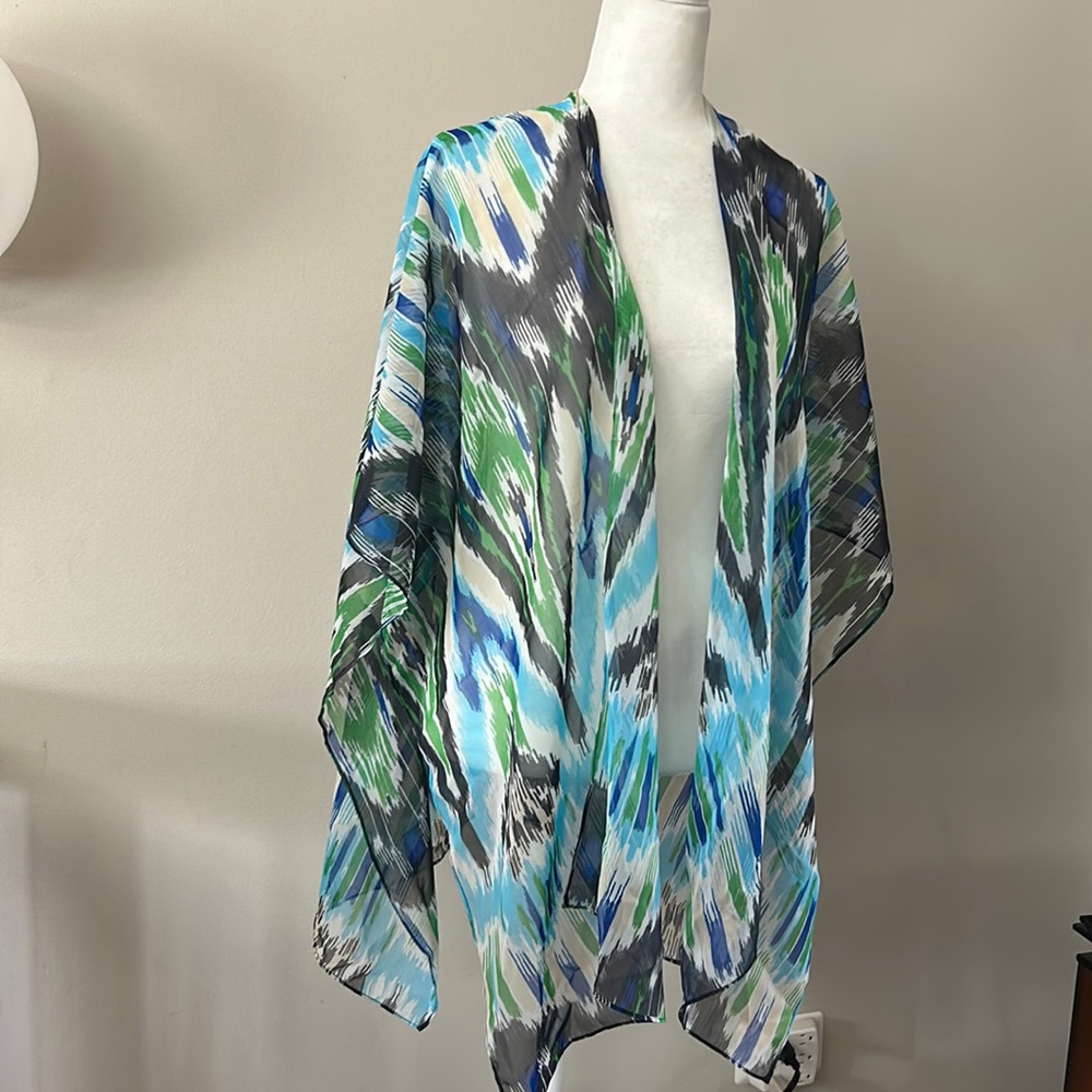 Sheer poncho/ cover up one size